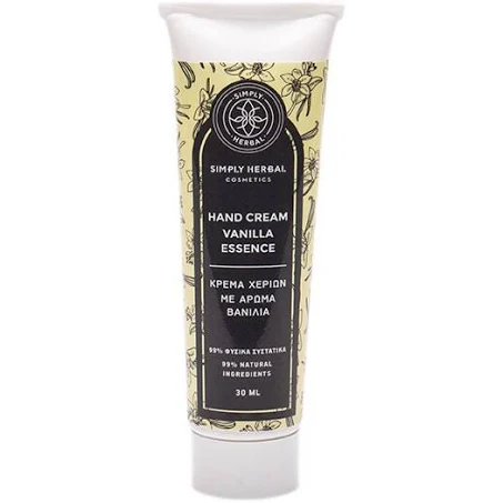 Crema de main, Simply Herbal, Pentru maini uscate si crapate, Vanilie, 30 ml