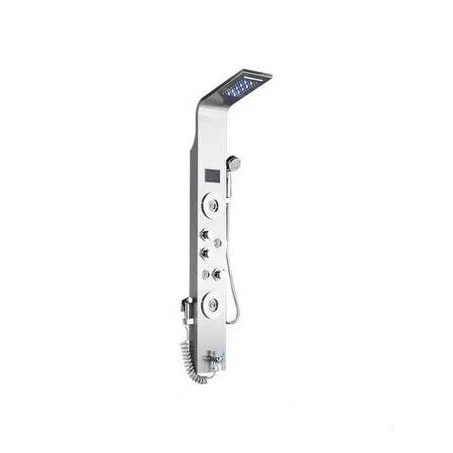 Panel de Dus Multifunctional cu LED, Gri, Duze rotative, Ecran de temperatura ...