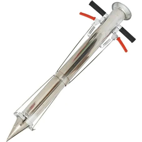 Plantator Rasaduri cu 2 manere ergonomice, Inox, 76 cm