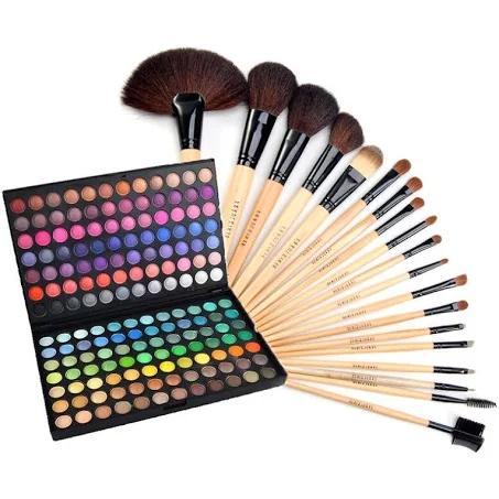Set Cosmetica Kit Trusa profesionala 168 de farduri make-up si Set 18 Pensule ...